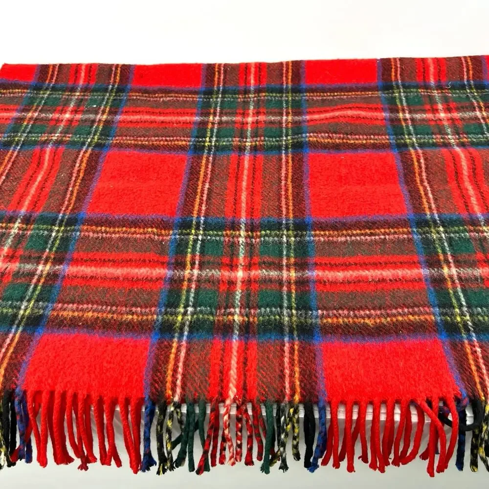 Kilmahog Scotland 100% New Wwol Plaid Throw Blanket